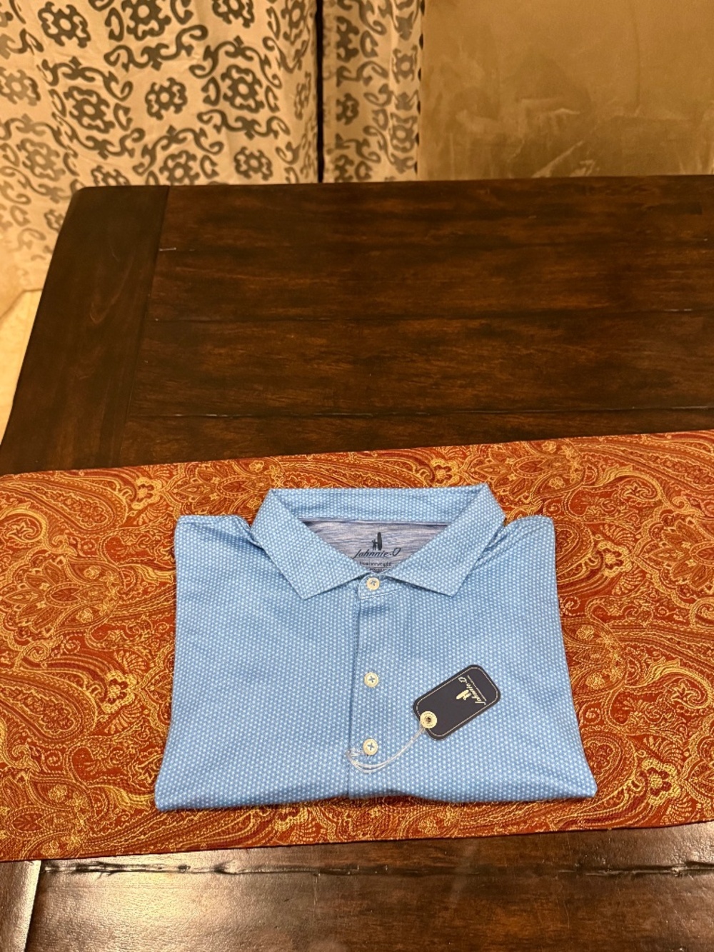 Johnnie-O Men's XXL Palisades Blue Marlin Performance Jersey Polo MSRP $110